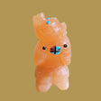 Peach Alabaster Bear w/Zuni Sun Necklace Zuni Fetish