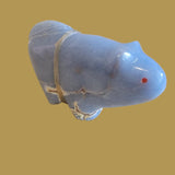 Angelite Mountain Lion w/Side Offering Zuni Fetish