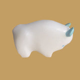 White Marble Bison/Buffalo Zuni Fetish