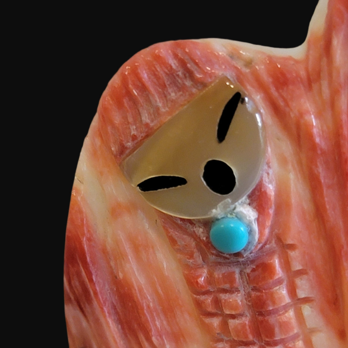 Elegant Triple Corn Maidens on Spiny Oyster Shell Zuni Fetish