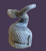 Striking Coiled Picasso Marble Rattlesnake Zuni Fetish