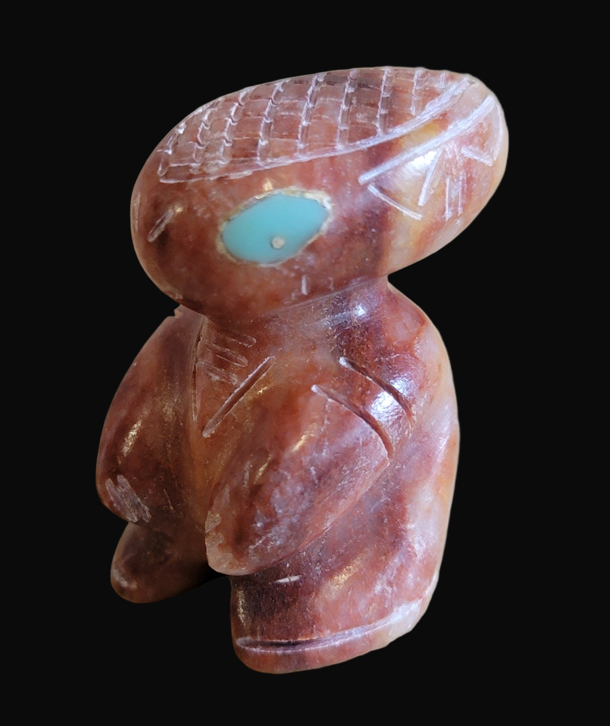 Alabaster Alien"Take Me To Your Leader For A Treat" Zuni Fetish