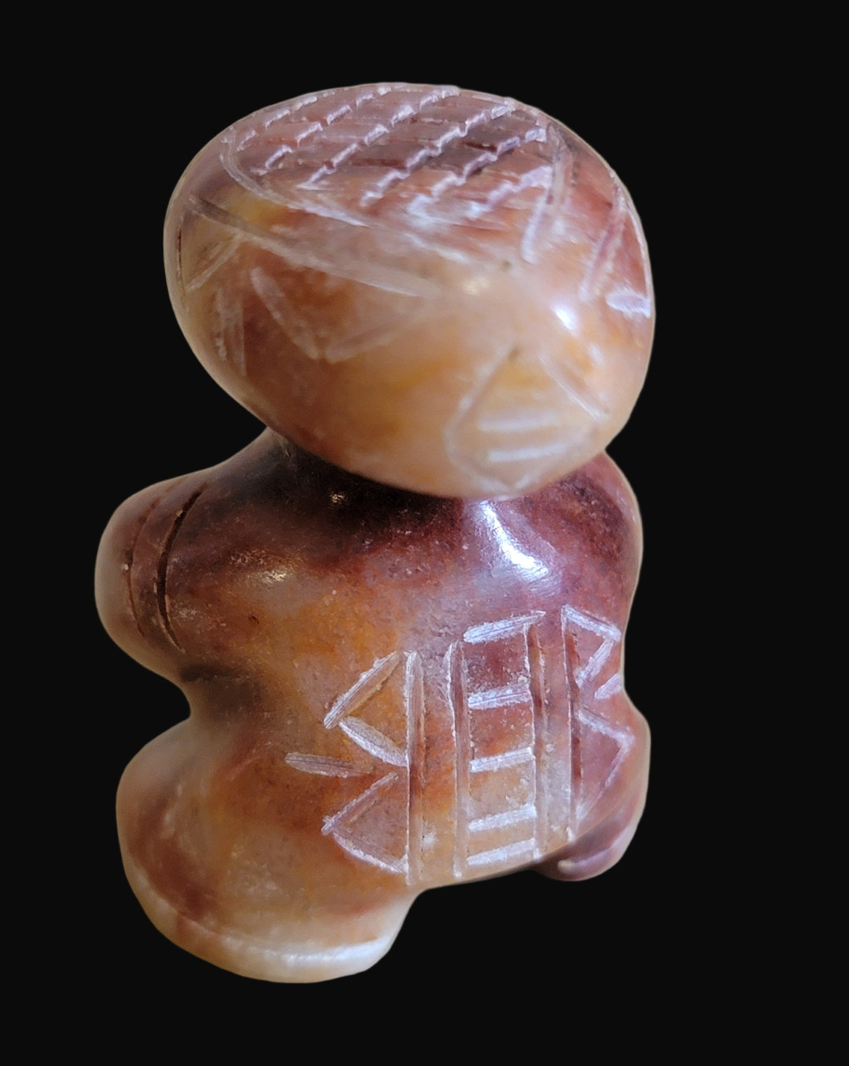 Alabaster Alien"Take Me To Your Leader For A Treat" Zuni Fetish