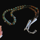 Absolutely Elegant Zuni Triple Corn Maiden Necklace w/ Turquoise and Carnelian Beads Indian Jewelry