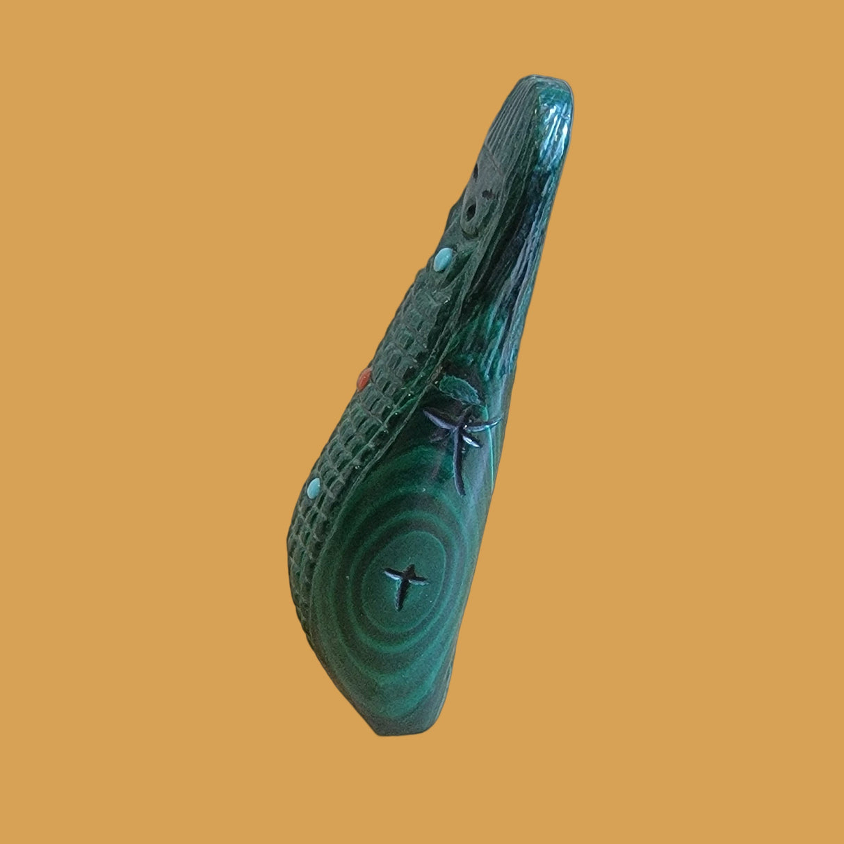 Malachite Zuni Double Maiden/Corn Maiden Zuni Fetish