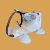 Shell Mouse w/ Long Leather Tail Zuni Fetish