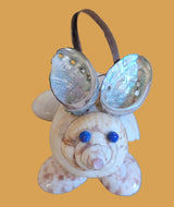 Shell Mouse w/ Long Leather Tail Zuni Fetish