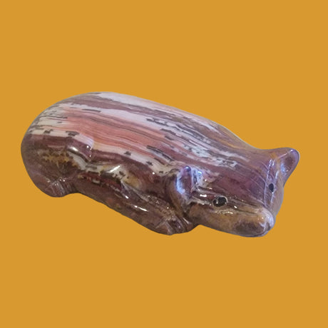 Beautiful Onyx Autumn Badger Zuni Fetish