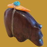 Coppery Bowlerite Autumn Bear Zuni Fetish