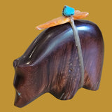 Coppery Bowlerite Autumn Bear Zuni Fetish