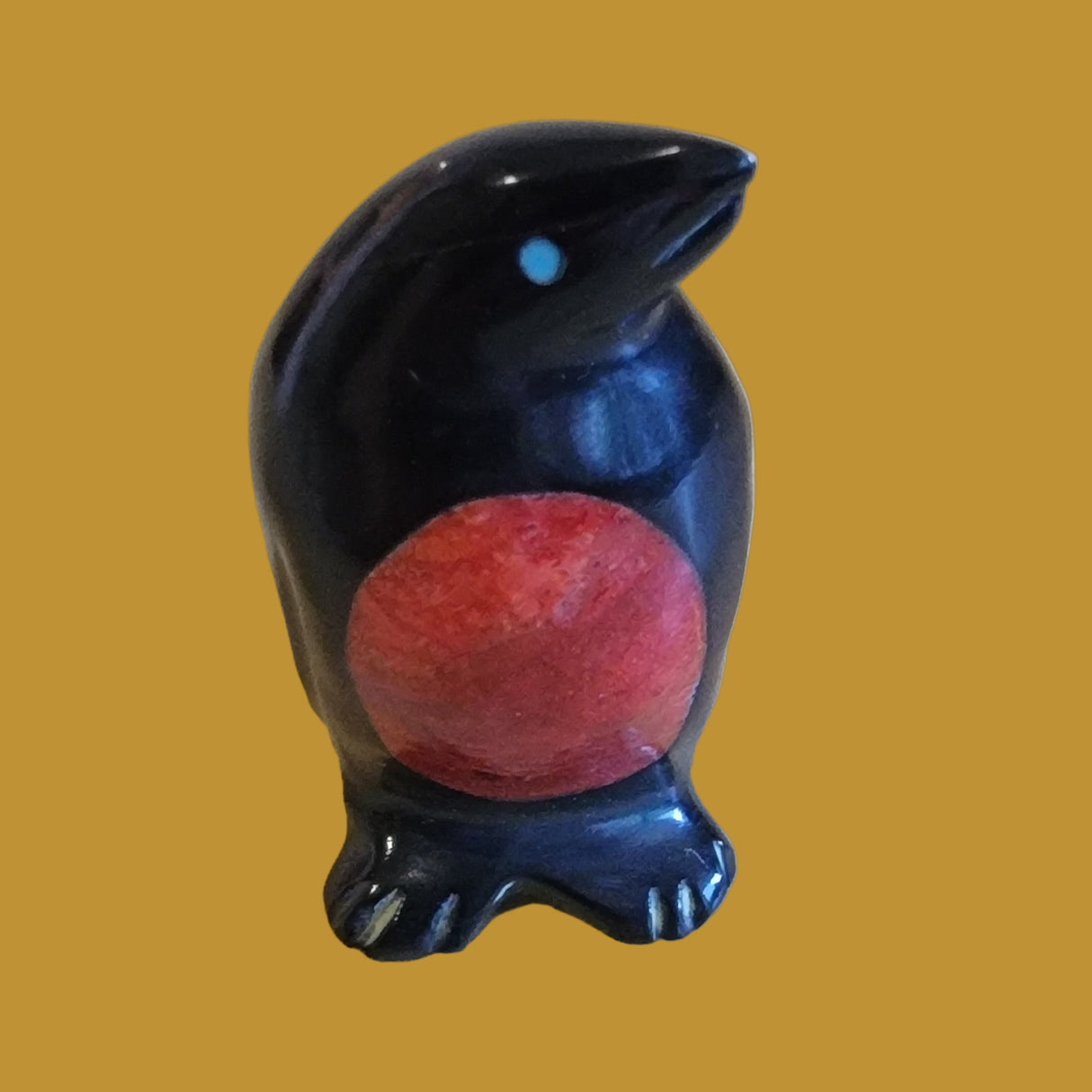 Red Bellied Marble Penguin Zuni Fetish