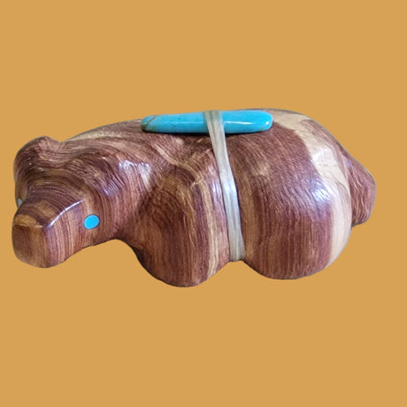 Cedar Bear in Full Stride Zuni Fetish