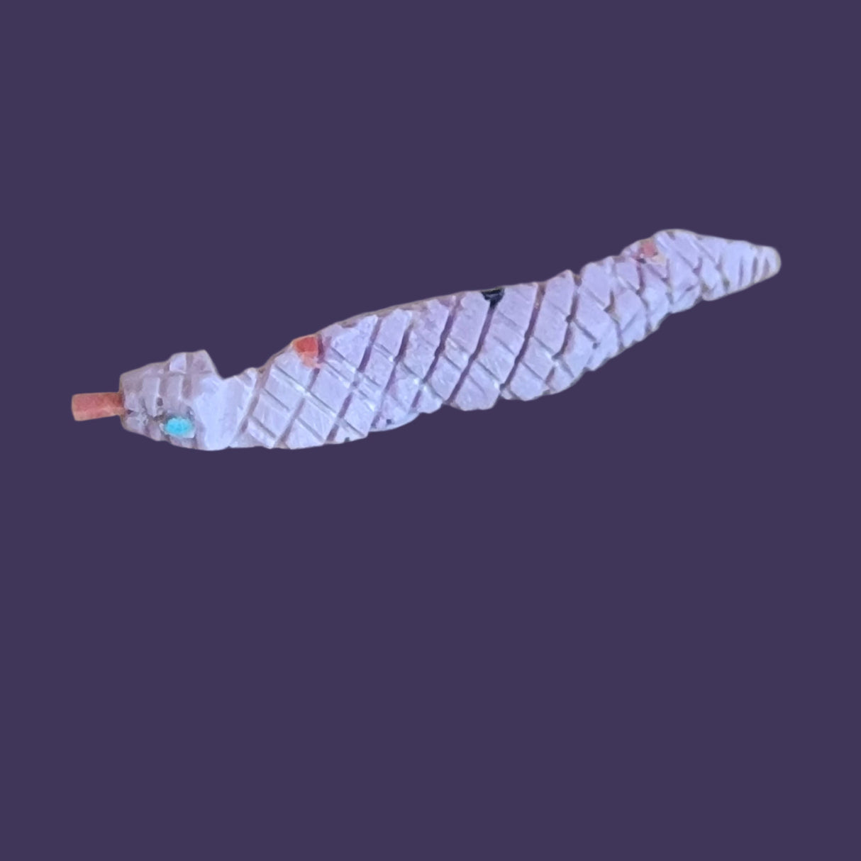 Slithering Purple Snake Zuni Fetish