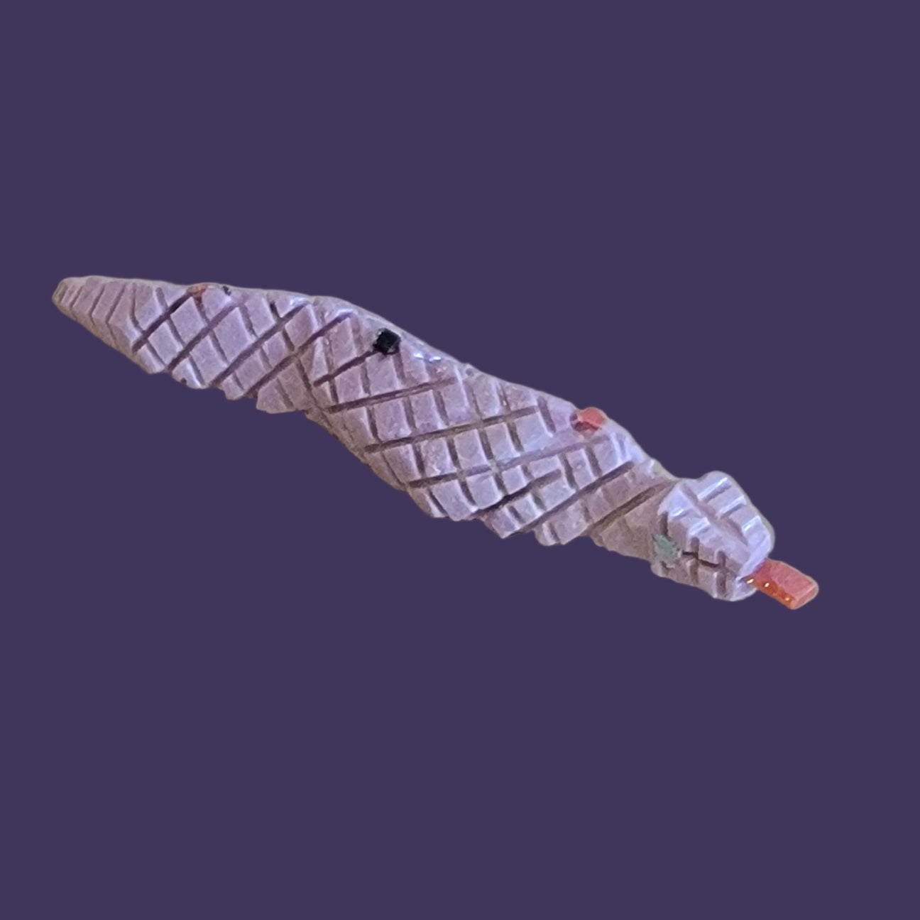 Slithering Purple Snake Zuni Fetish