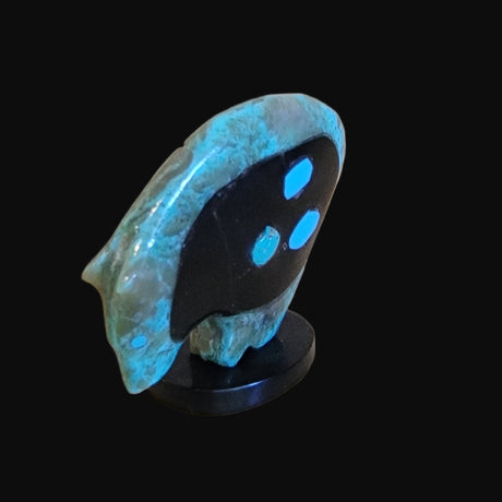 Ghost Face Turquoise Bearden/ Maiden, Bear and Ghost Face Zuni Fetish
