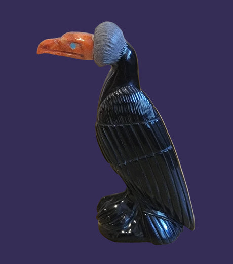 Amazing and Scary Salivating Vulture Zuni Fetish