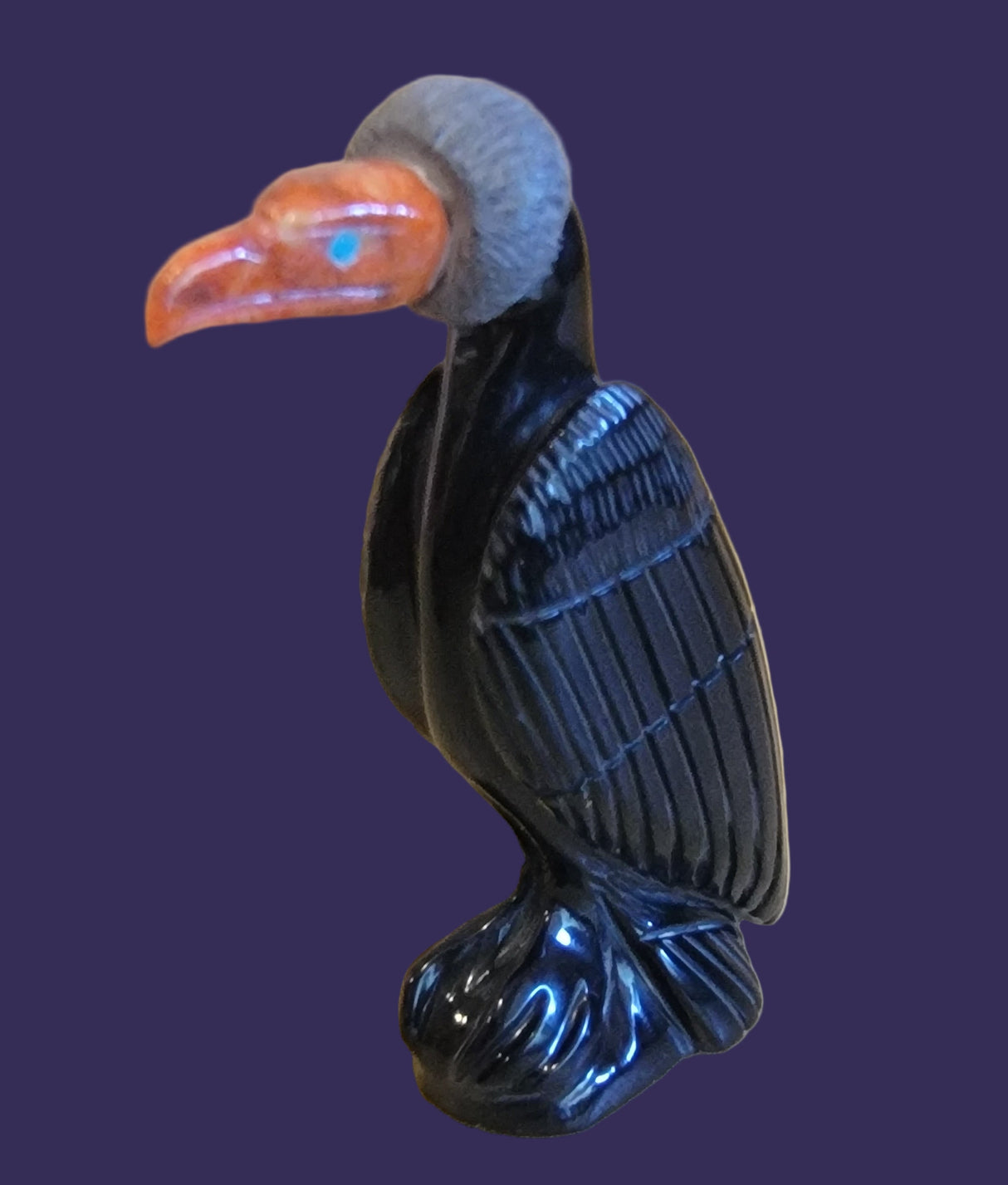 Amazing and Salivating Vulture Zuni Fetish