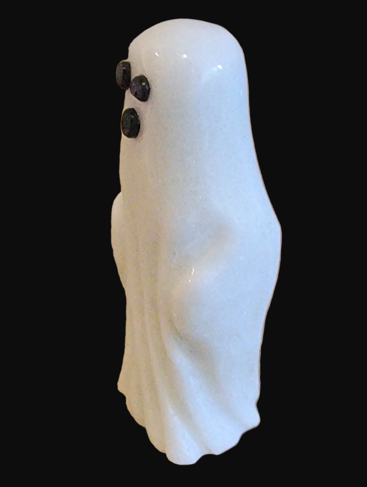 Boo! White Marble Ghost Zuni Fetish