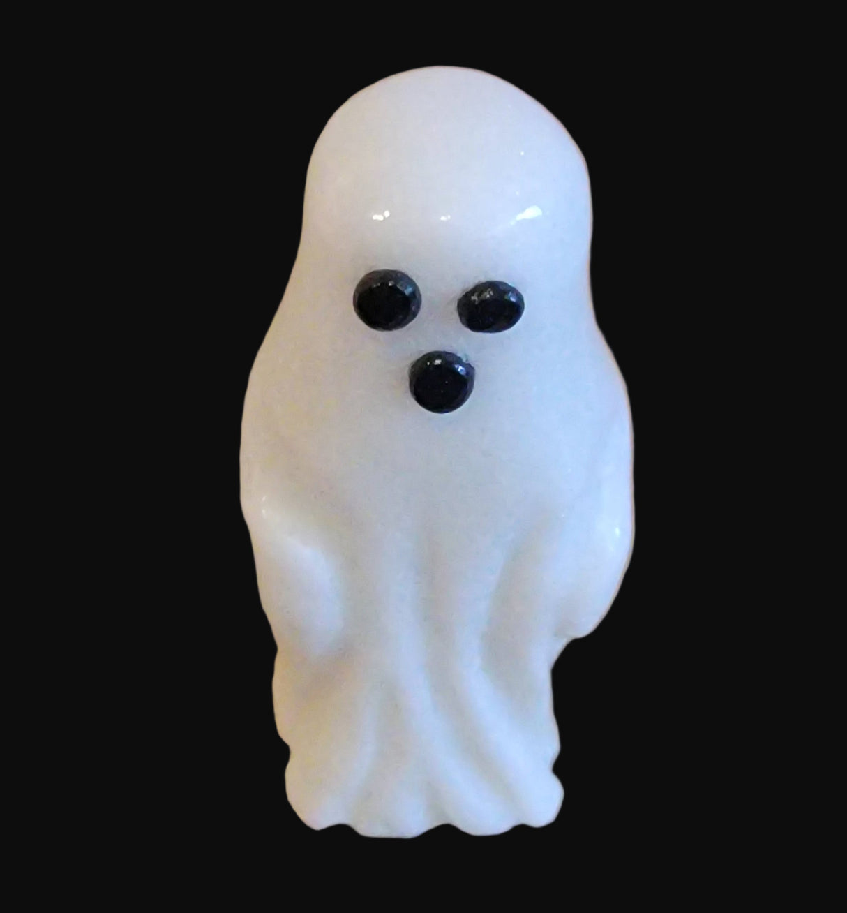 Boo! White Marble Ghost Zuni Fetish