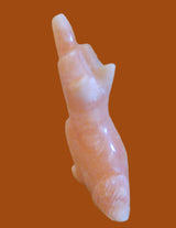 Howling in the Night Alabaster Coyote Zuni Fetish