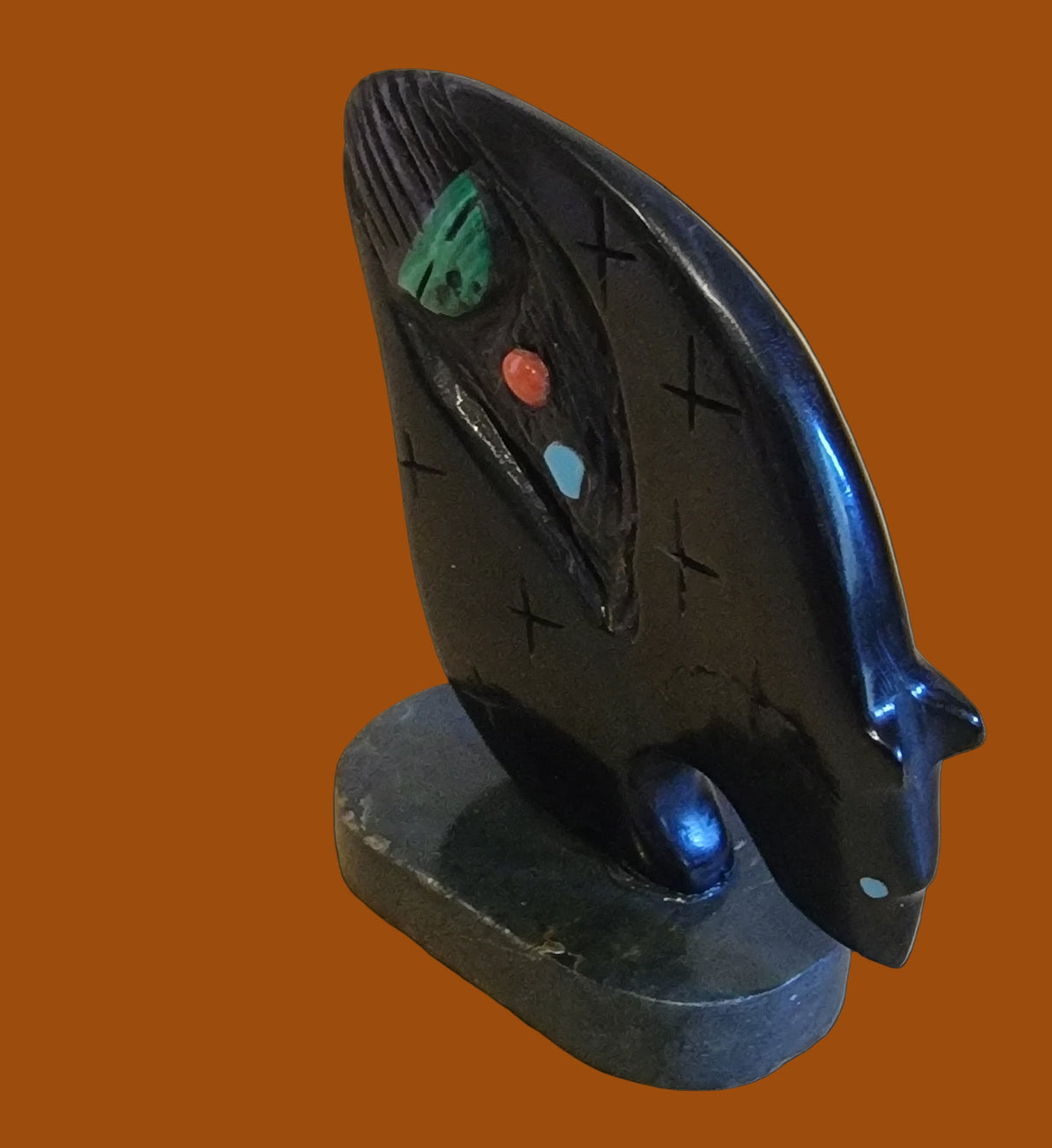 Scream Ghost Face Bearden/ Bear, Maiden and Ghost Face Zuni Fetish