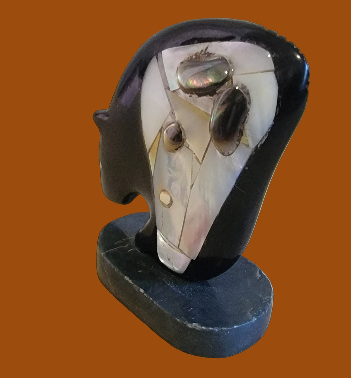 Scream Ghost Face Bearden/ Bear, Maiden and Ghost Face Zuni Fetish