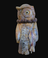 Who Goes There!?? Fluorite Hoot Owl w/Bling Zuni Fetish