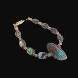 Campo Frio Turquoise Zuni Corn w/ Abalone, Amber and Chlorite Bracelet Indian Jewelry