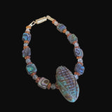 Campo Frio Turquoise Zuni Corn w/ Abalone, Amber and Chlorite Bracelet Indian Jewelry