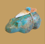 Large Turquoise Beaver w/ Colorful Pack Zuni Fetish
