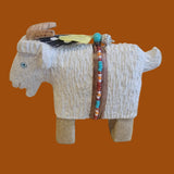 Navajo Billy Goat w/ Seed Bead Wrap Zuni Fetish