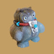Fluorite Chubby Owl w/Turquoise and Silver Jewelry Zuni Fetish