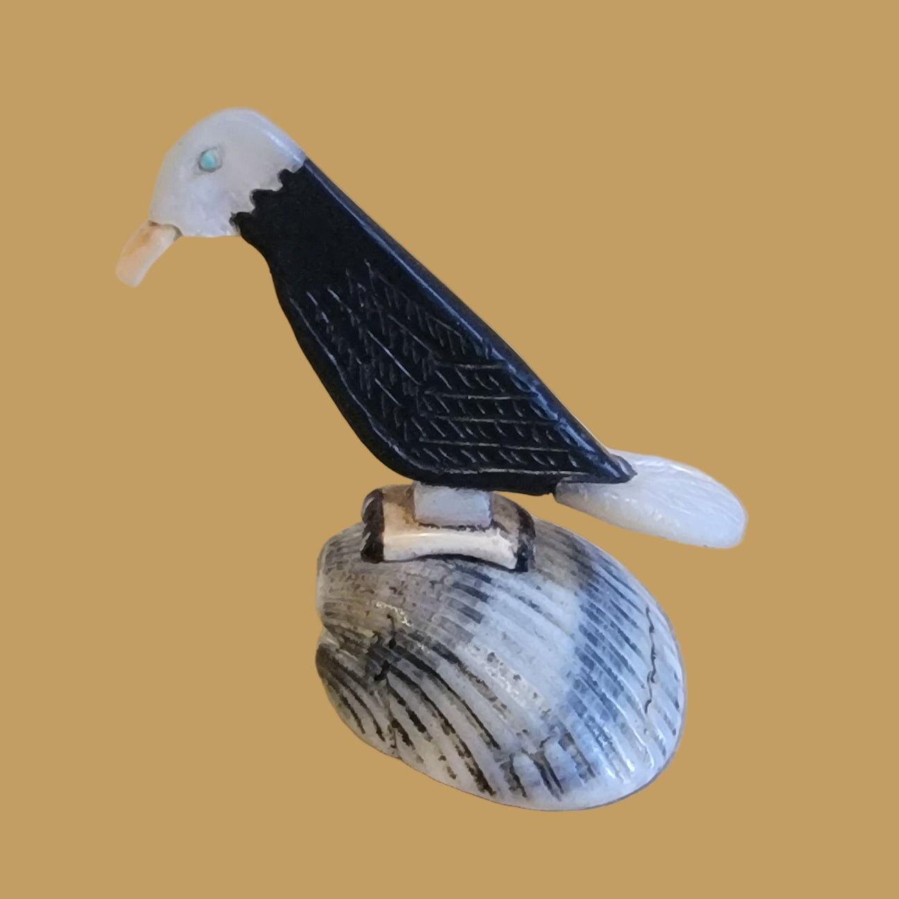 Multi Stone/ Shell Eagle Zuni Fetish
