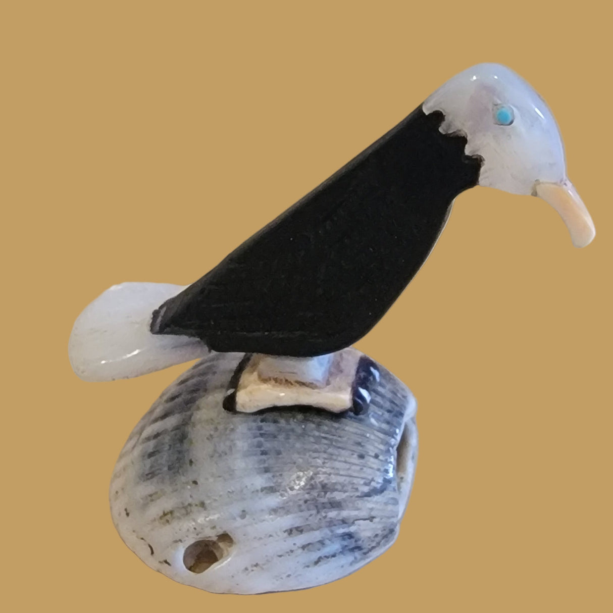 Multi Stone/ Shell Eagle Zuni Fetish