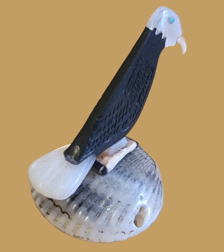 Multi Stone/ Shell Eagle Zuni Fetish