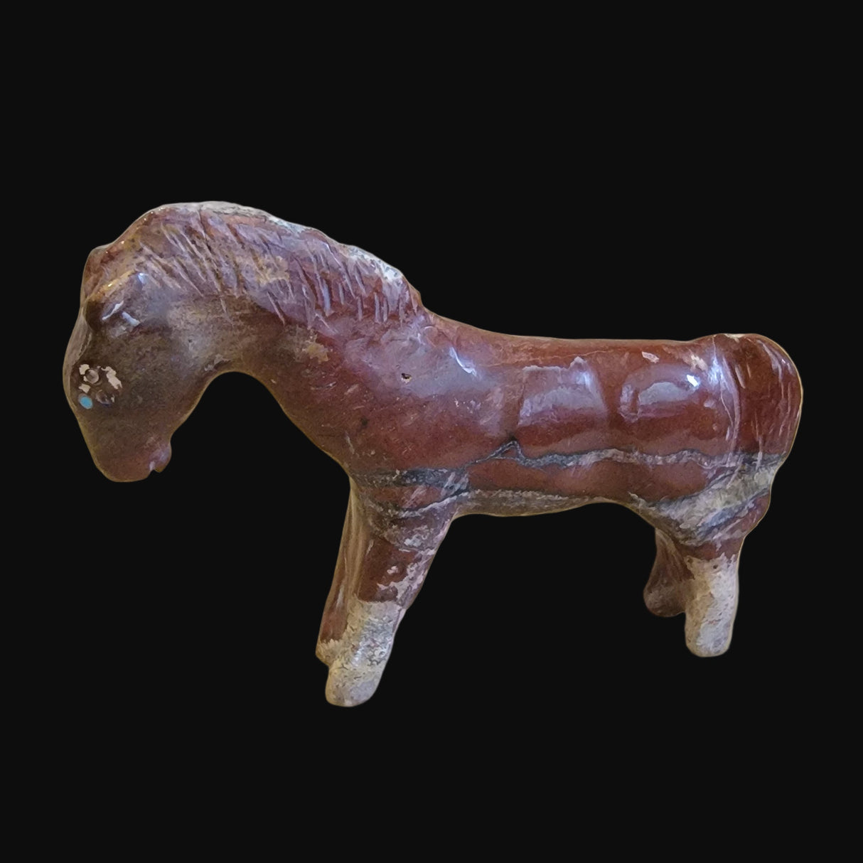 Crazy Horse Stone Healing Horse Zuni Fetish