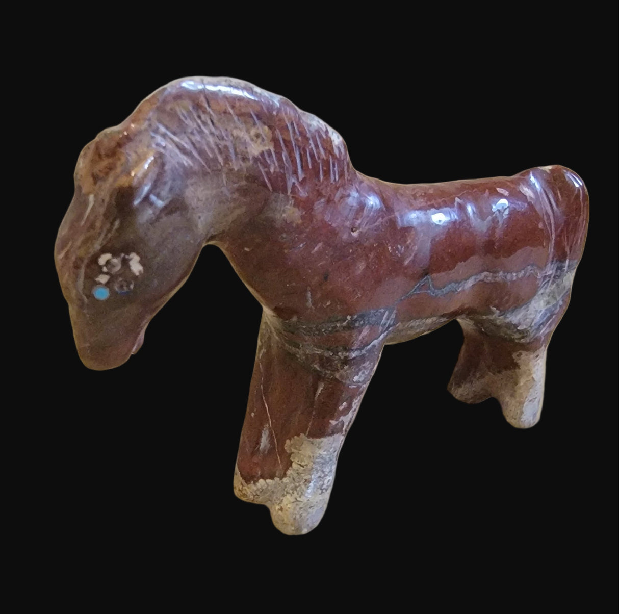 Crazy Horse Stone Healing Horse Zuni Fetish