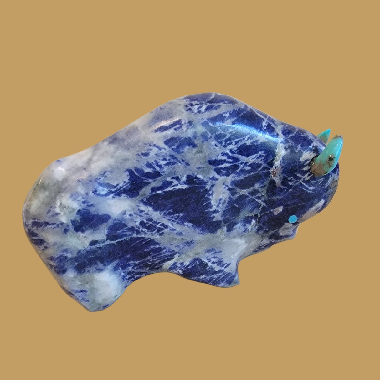 Large and Powerful Sodalite Bison/Buffalo Zuni Fetish