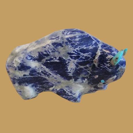 Large and Powerful Sodalite Bison/Buffalo Zuni Fetish