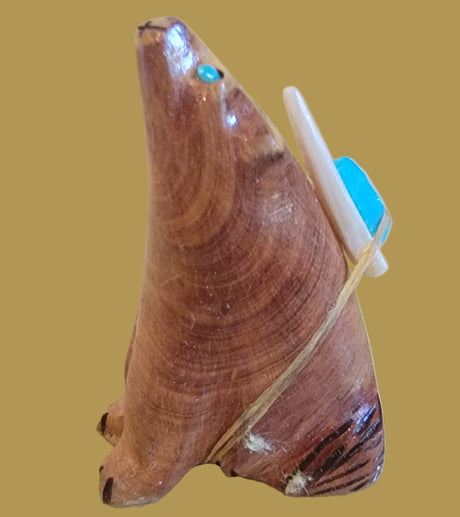 Cedar Coyote w/Pack Zuni Fetish