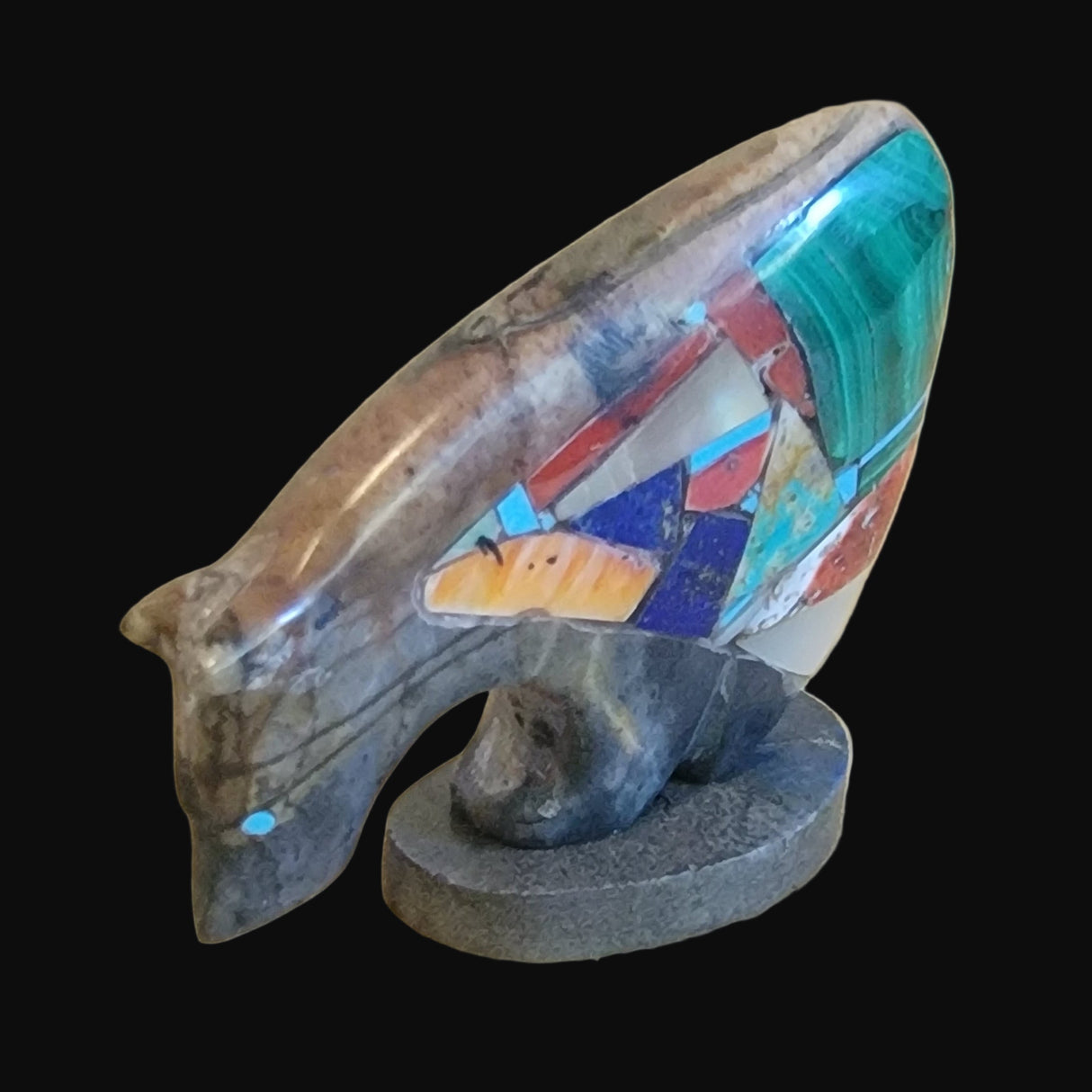 Mosaic Inlaid Bearden /Zuni Maiden Bear Zuni Fetish