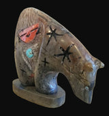 Mosaic Inlaid Bearden /Zuni Maiden Bear Zuni Fetish