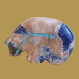 Sunset Sodalite Medicine Bear Zuni Fetish
