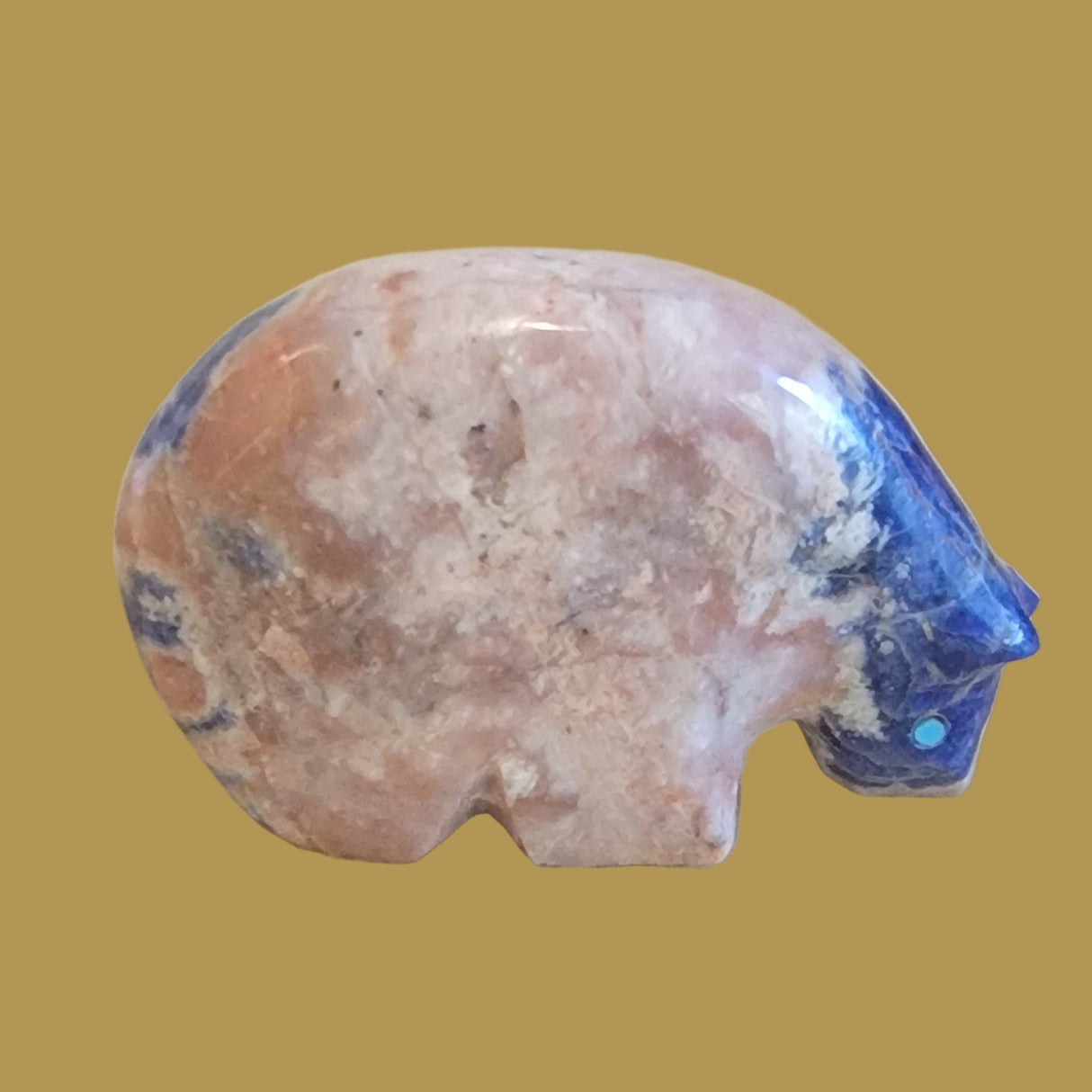 Sunset Sodalite Medicine Bear Zuni Fetish
