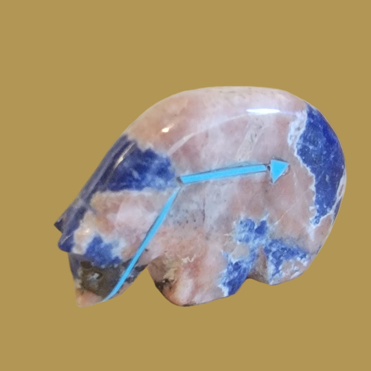 Sunset Sodalite Medicine Bear Zuni Fetish