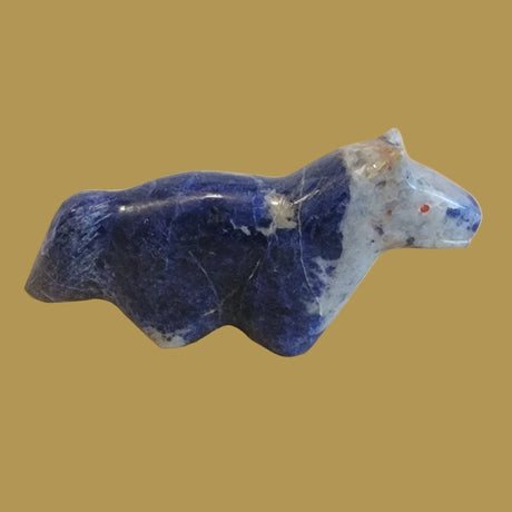 Deep Cobalt Blue Sodalite Horse Zuni Fetish