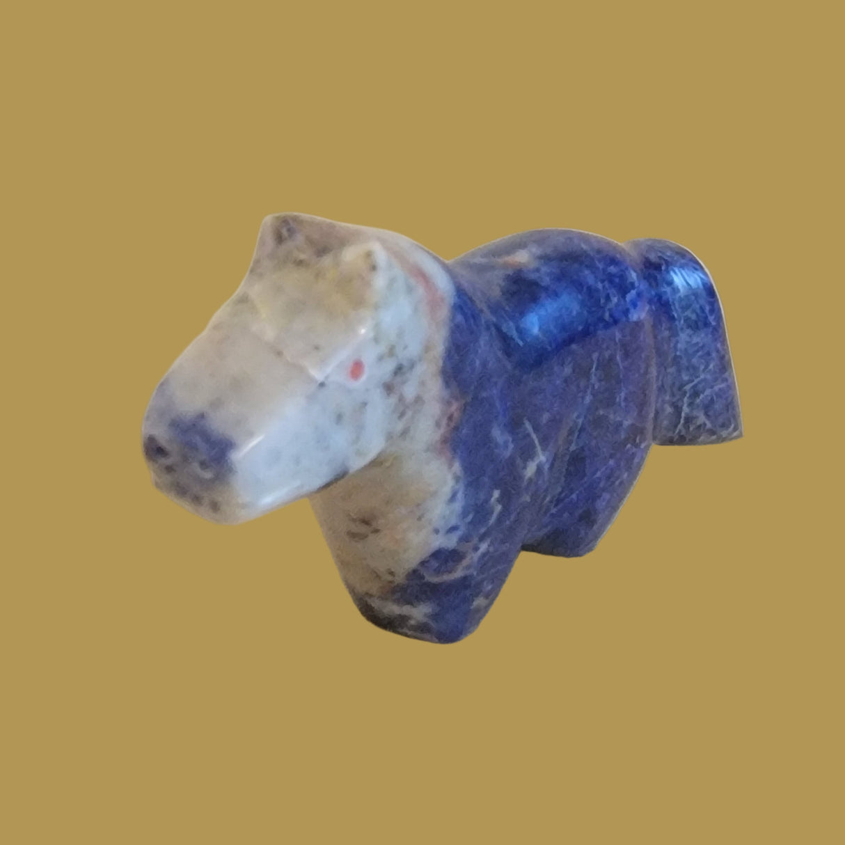 Deep Cobalt Blue Sodalite Horse Zuni Fetish