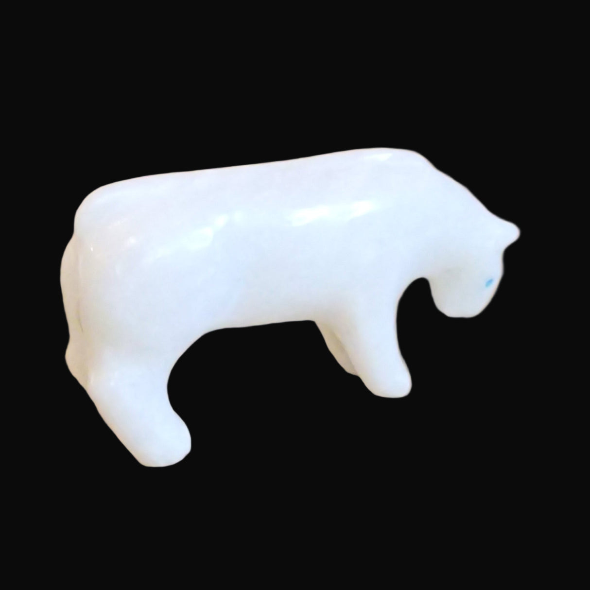 White Marble Mountain Lion of the North Zuni Fetish