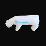 White Marble Mountain Lion of the North Zuni Fetish