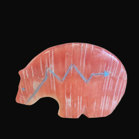 Classic Orange Spiny Oyster Shell Medicine Bear Zuni Fetish